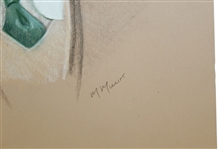 Walter Hagen Ryder Cup Captain Pastel Drawing Signed by Artist M. Mullins