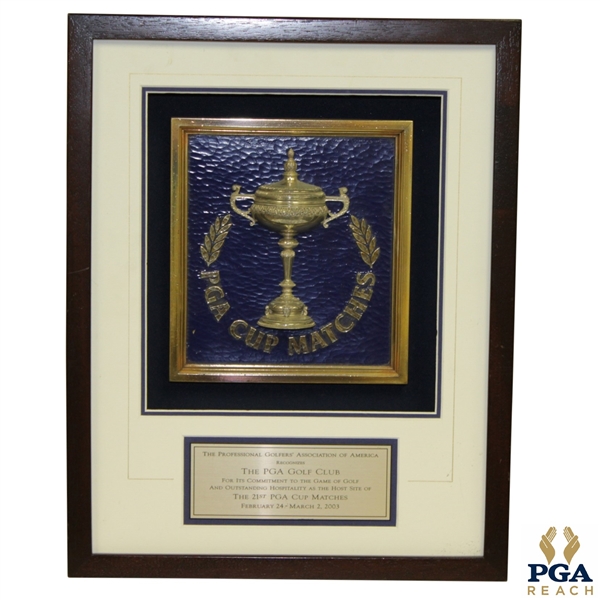 2003 PGA Cup Matches PGA Golf Club Appreciation Piece
