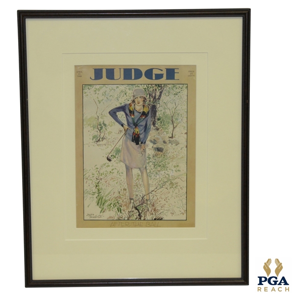 1929 Judge Lady Golfer Magazine Framed - April 27th