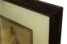 Framed and Matted Time-Period Lady Golfer Artist's Depiction 