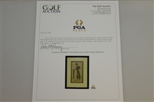 Framed and Matted Time-Period Lady Golfer Artist's Depiction 