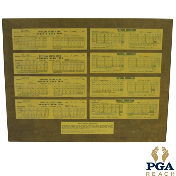 Johnny Millers Record 49 Under Par 1975 Score Cards from Phoenix & Tucson Open - Consecutive Events JSA ALOA