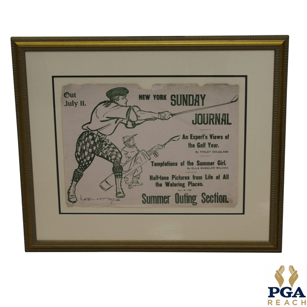 New York Sunday Journal Summer Outing Section Advertising Poster