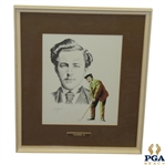 Young Tom Morris Head Sketch and Golf Stance by Jim McQueen