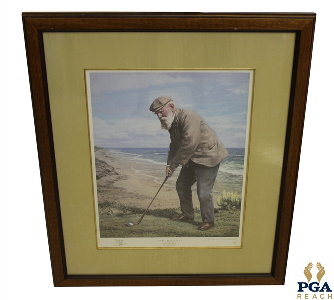 Old Tom Morris Lithograph - Signed by Artist Arthur Weaver