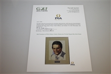 18th President of PGA William Clarke Watercolor Portrait Signed By Artist Drake