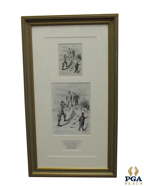 R.M.Alexander Original Pen & Ink Drawing Presentation - Circa 1887