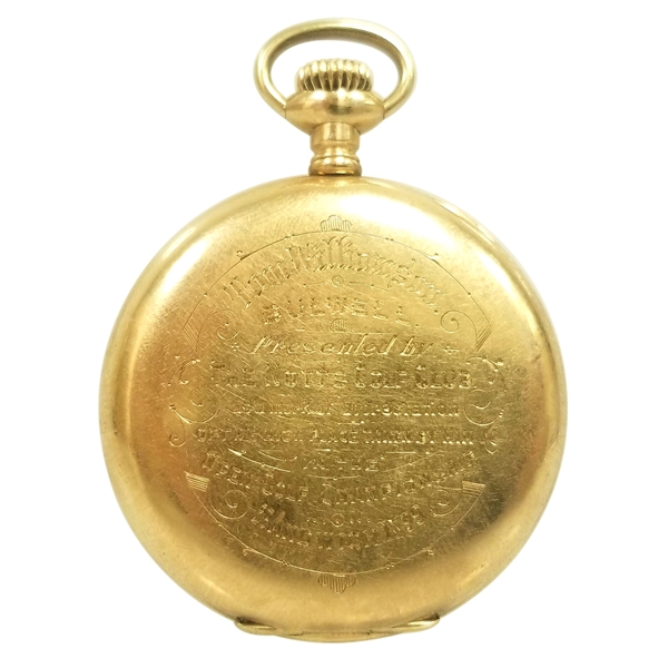 1899 Notts Golf Club Gifted Gold Watch To Tom Williamson - High Place in Open Championship