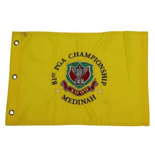 1999 PGA Championship at Medinah Embroidered Pinney Flag - Tigers Second Major Win