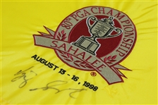 Vijay Singh Signed 1998 PGA Championship at Sahalee Embroidered Pinney Flag JSA ALOA