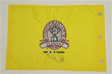 Vijay Singh Signed 1998 PGA Championship at Sahalee Embroidered Pinney Flag JSA ALOA