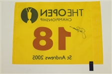 Jack Nicklaus Signed 2005 Open Championship at St. Andrews Flag JSA ALOA