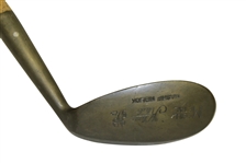 Klin Klub McGill Metal Wood Shafted Backspin Mashie w/ Deep Face Grooves & Leather Grip - Flower Logo Stamped in Head