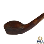 Victoria Spliced Ned Wood Shafted Wood Stamped On Head w/ Lead Weight & Leather Grip