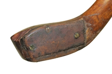 Victoria Spliced Ned Wood Shafted Wood Stamped On Head w/ Lead Weight & Leather Grip