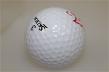Fuzzy Zoeller Signed Srixion Logo Golf Ball in Red Sharpie JSA ALOA