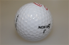 Fuzzy Zoeller Signed Srixion Logo Golf Ball in Red Sharpie JSA ALOA