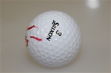Fuzzy Zoeller Signed Srixion Logo Golf Ball in Red Sharpie JSA ALOA