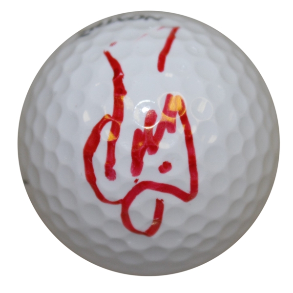 Fuzzy Zoeller Signed Srixion Logo Golf Ball in Red Sharpie JSA ALOA