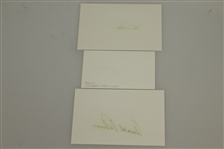 Arnold Palmer, Byron Nelson, & Tom Watson Signed Cards JSA ALOA