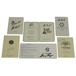 Gary Player, Ray Floyd (x2), & Ben Crenshaw (x3) Scorecards JSA ALOA