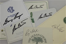 Gary Player, Ray Floyd (x2), & Ben Crenshaw (x3) Scorecards JSA ALOA