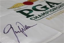 Jimmy Walker Signed 2016 PGA Championship at Baltusrol Embroidered White Flag JSA ALOA