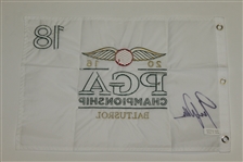 Jimmy Walker Signed 2016 PGA Championship at Baltusrol Embroidered White Flag JSA ALOA