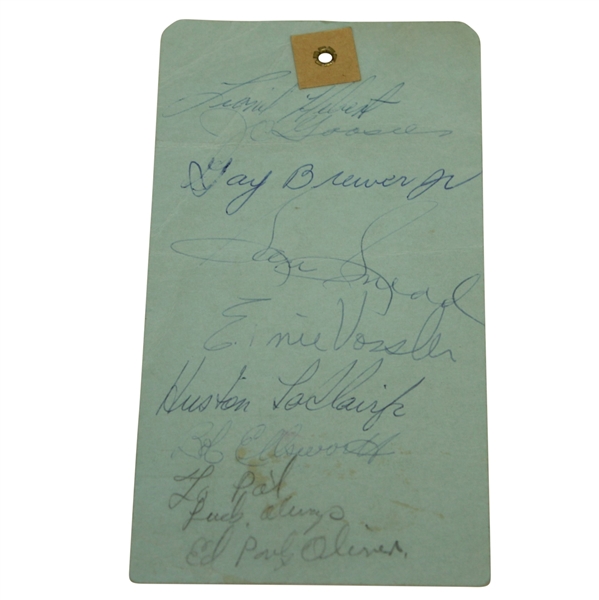 Sam Snead, Gay Brewer, Lionel Hebert, Ed Porky Oliver & others Signed St. Paul Marshall Ticket JSA ALOA