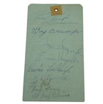 Sam Snead, Gay Brewer, Lionel Hebert, Ed Porky Oliver & others Signed St. Paul Marshall Ticket JSA ALOA