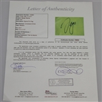 Sergio Garcia Signed 2017 Masters Embroidered Flag JSA FULL LETTER #Y88594