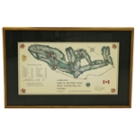 1968 Capilano Golf & Country Club J.P. Izatt Golf Architect Visual Survey - Framed