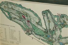 1968 Capilano Golf & Country Club J.P. Izatt Golf Architect Visual Survey - Framed