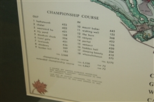 1968 Capilano Golf & Country Club J.P. Izatt Golf Architect Visual Survey - Framed