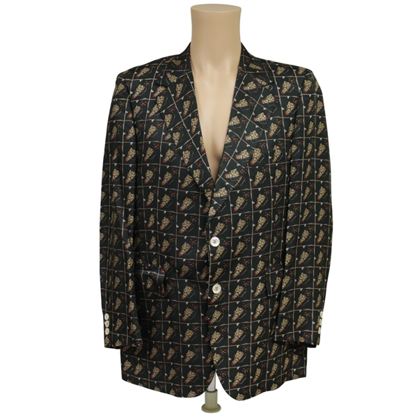 Vintage Silk The Greenbrier Ritners Boca Raton Golf Sports Jacket Made in USA by American Craftsman