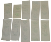 Twenty Ben Hogan Signed Shady Oaks Country Club Member Checks/Receipts JSA ALOA
