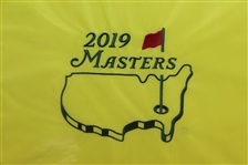 Deluxe Framed 2019 Masters Tournament Embroidered Flag with Nameplate & Ball Markers