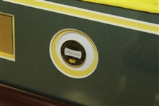 Deluxe Framed 2019 Masters Tournament Embroidered Flag with Nameplate & Ball Markers