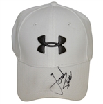 Jordan Spieth Signed White Under Armor Fitted Hat JSA #U64890