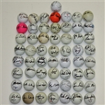 Fifty-Seven Signed Golf Balls - Few Multiples JSA ALOA