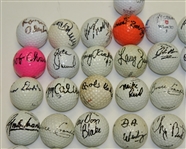 Fifty-Seven Signed Golf Balls - Few Multiples JSA ALOA