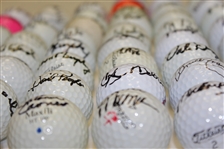 Fifty-Seven Signed Golf Balls - Few Multiples JSA ALOA