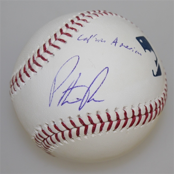 Patrick Reed Signed Rawlings Baseball with Captain America Inscription JSA #V16516