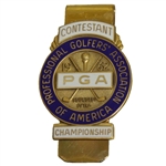 1962 PGA Championship at Aronimink GC Contestant Badge - Gary Player Winner