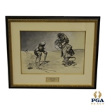 Ostrich And Lion In Suit Cartoon Pen & Ink Drawing-J S Pughe Drawing, December 29, 1900