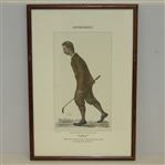 Framed Sportsmen "Golf" Print - "What does it profit a man to gain the...."