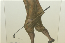 Framed Sportsmen Golf Print - What does it profit a man to gain the....