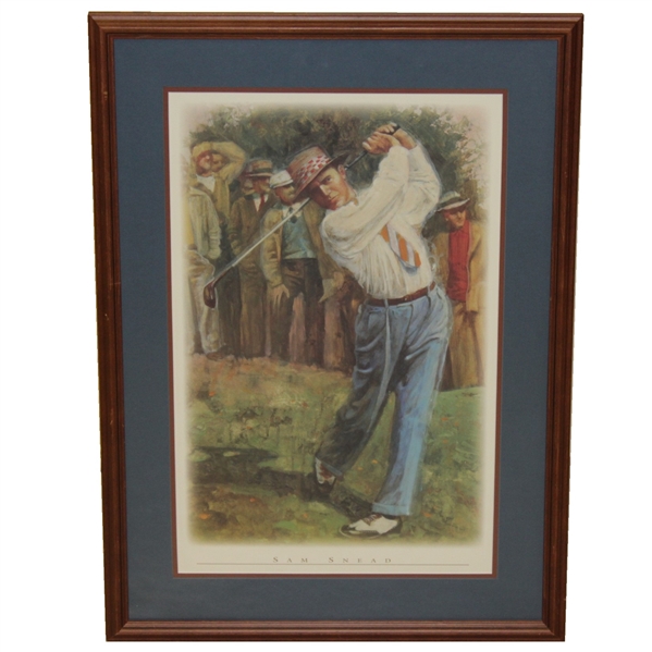 Sam Snead Post Swing Color Print - Framed