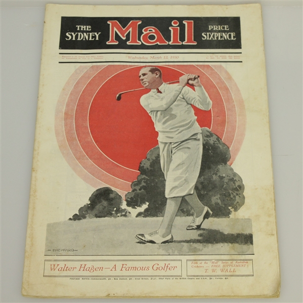 Walter Hagen - A Famous Golfer The Sydney Mail Magazine - March 12, 1930