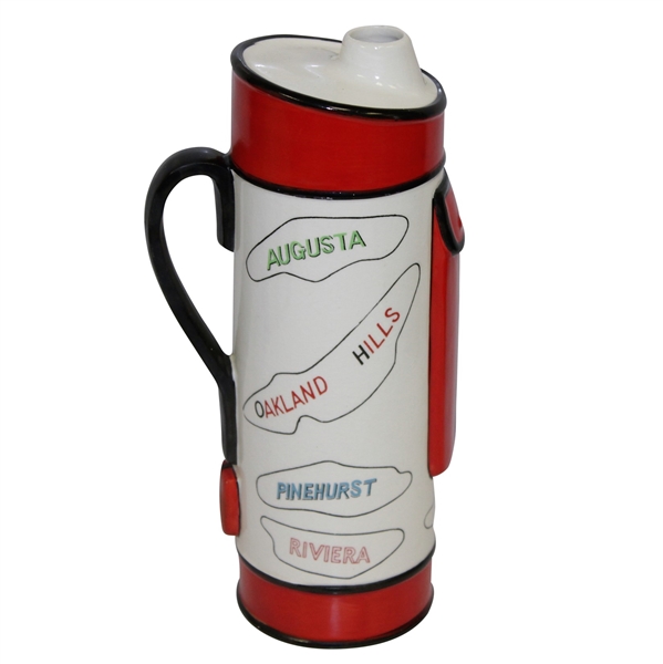 Golf Course Themed Golf Bag Pitcher - Augusta, Seminole, Pebble, & others